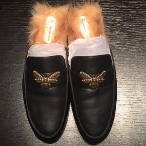 ✨INC Butterfly Gannie Mules - Black Leather (9M)✨